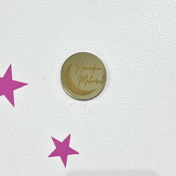 Étiquette plexi Lune Ramadan Mubarak / Quantité mini 15