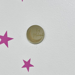 Étiquette plexi Lune Eid Mubarak / Quantité mini 15