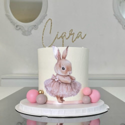 Topper cake personnalisé Pailleté