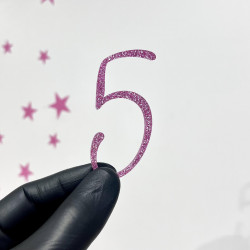 Face topper chiffre Pailleté