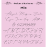 Face topper personnalisé écriture Milo