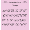 Face topper lettre modèle Temp