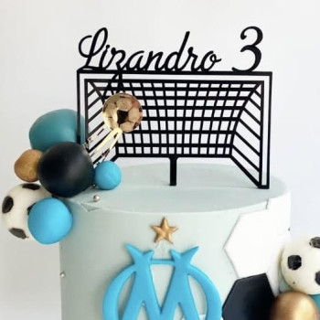 Topper cake modèle But de foot + ballon