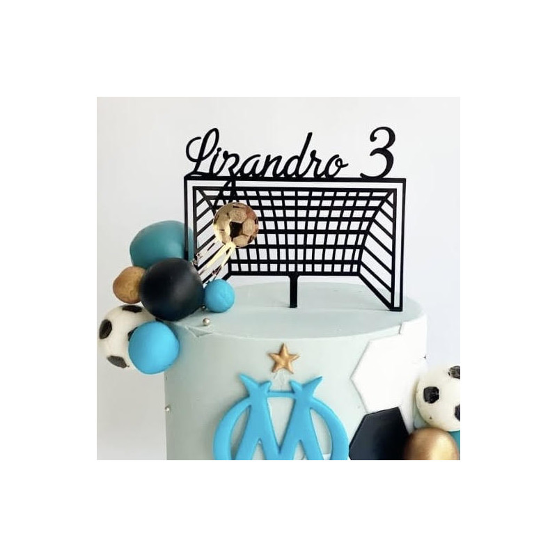 Topper cake modèle But de foot + ballon