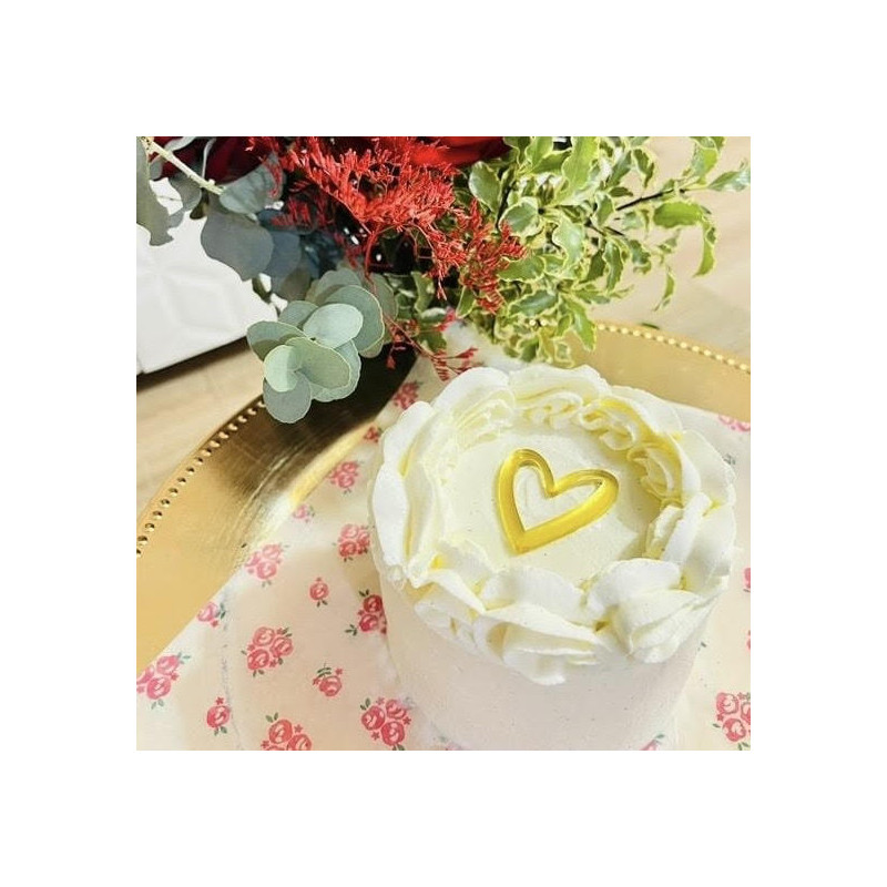 Face topper cupcake Cœur vide / Quantité mini 10 Face topper cupcake Cœur vide / Quantité mini 10