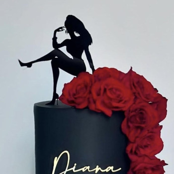 Topper cake femme assise Modèle n°3