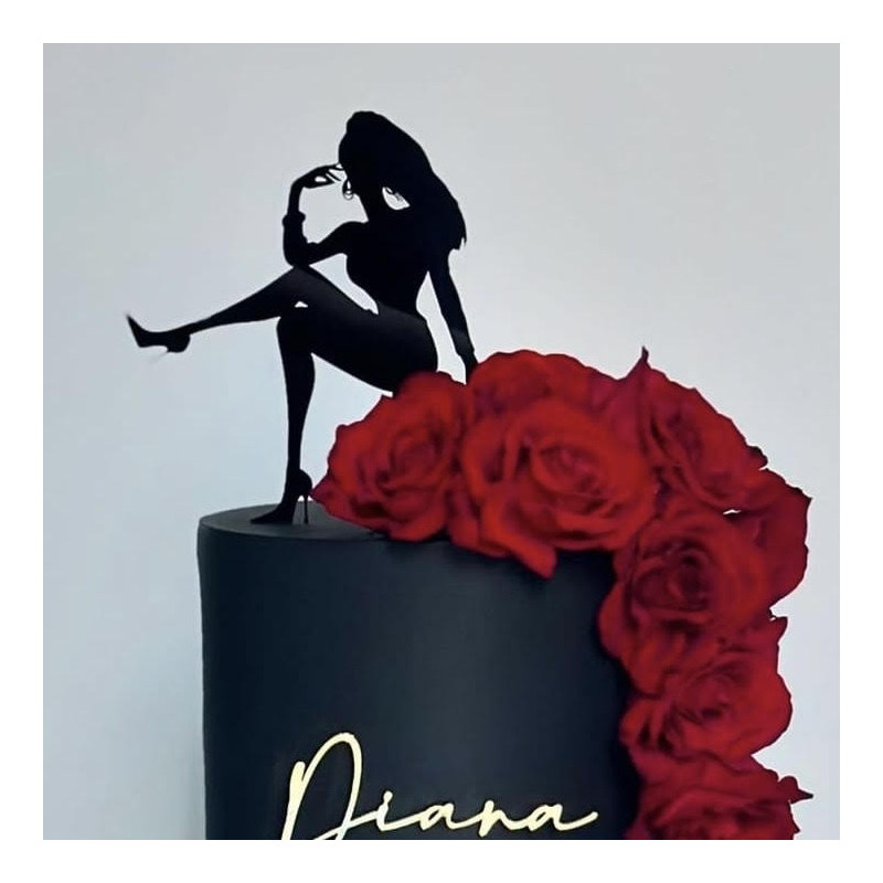 Topper cake femme assise Modèle n°3