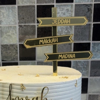 Topper cake Modèle panneaux directionnels