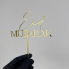 Topper cake Eid Mubarak 2 écritures