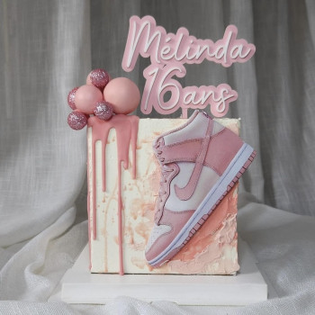 Topper cake modèle Double couleur Pastel