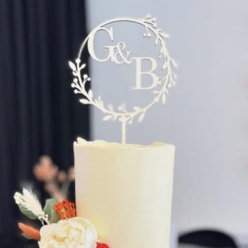 Topper cake Modèle 3 en Bois