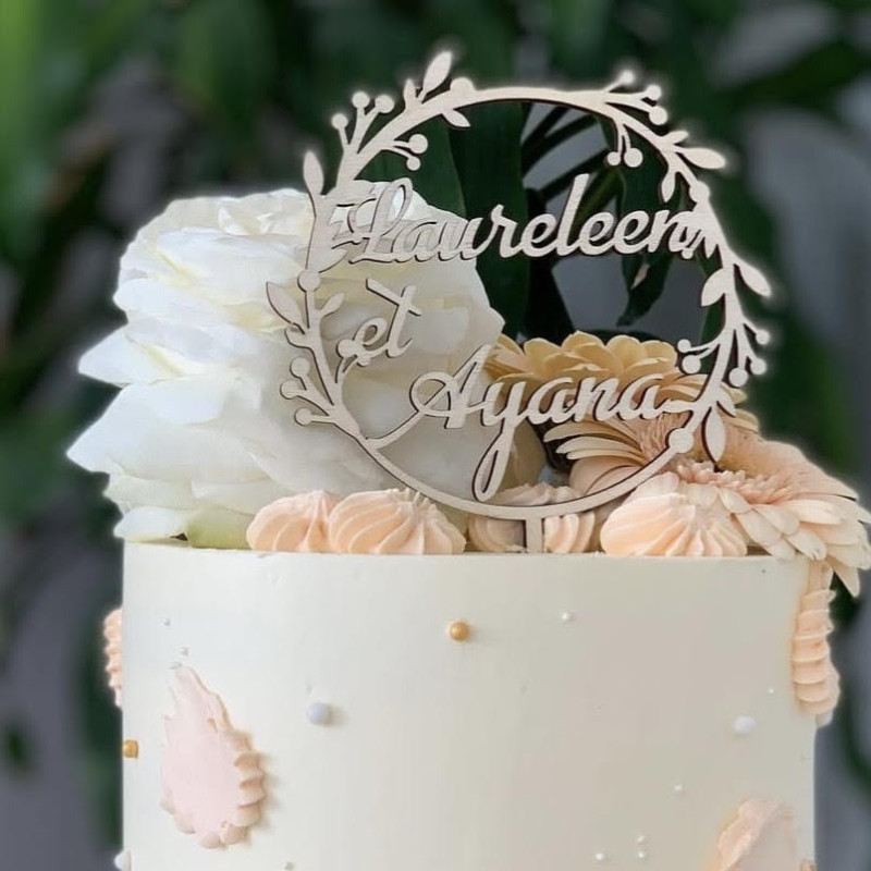 Topper cake Modèle 4 en bois Topper cake Modèle 4 en bois