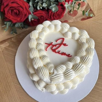 Face topper bento cake modèle Je t'aime