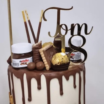 Topper cake modèle Prénom + Âge