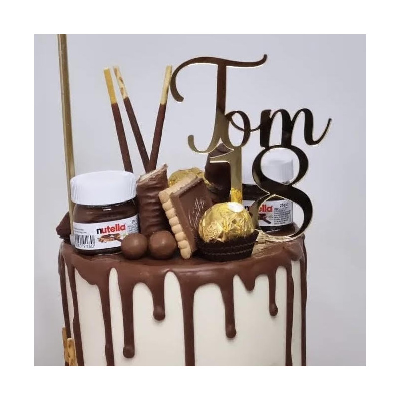 Topper cake modèle Prénom + Âge