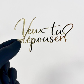 Face topper modèle Veux-tu m'épouser
