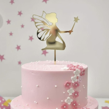 Topper cake Modèle Fée avec baguette magique