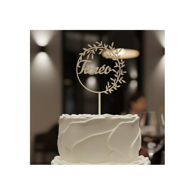 Topper cake personnalisé en bois Topper cake personnalisé en bois
