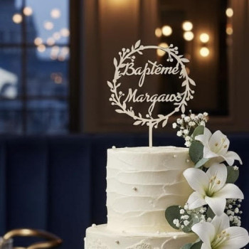 Topper cake Modèle 2 en Bois