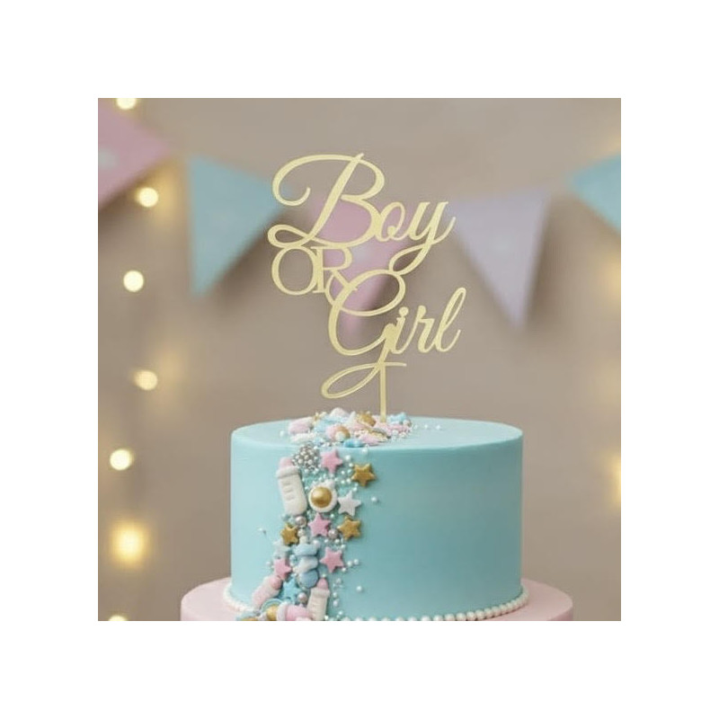Topper Cake Modèle Boy or Girl N°2