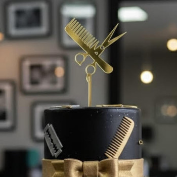 Topper cake modèle ciseaux + peigne