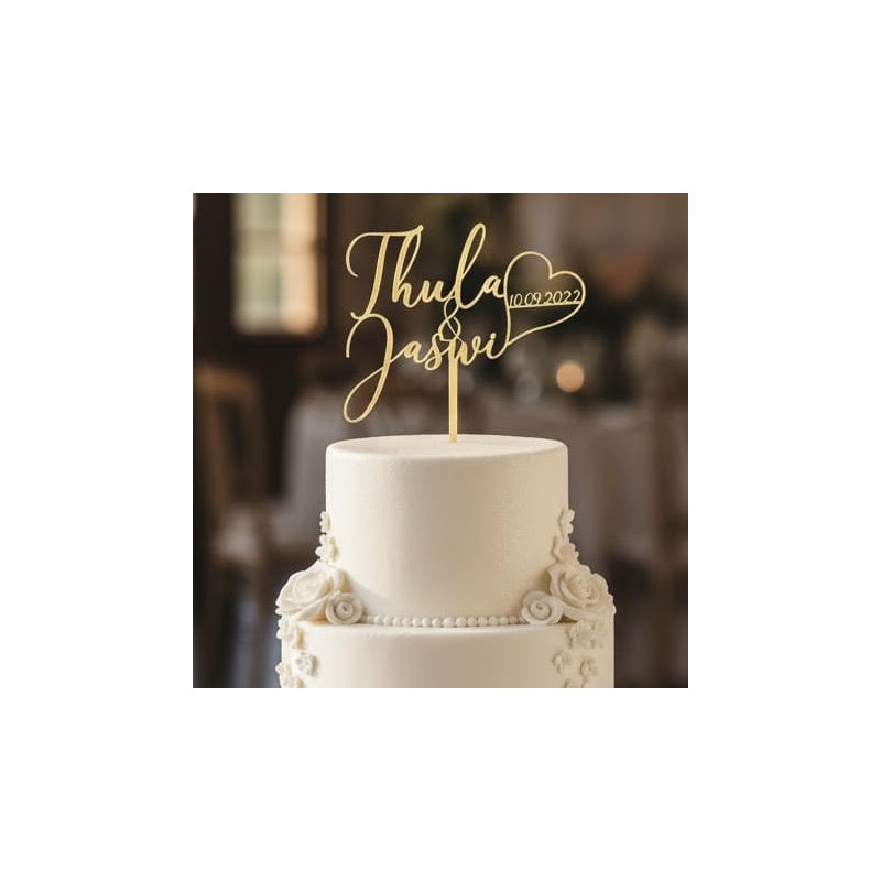 Topper cake Modèle Cœur