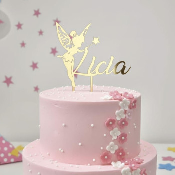 Topper cake modèle Fée et prénom