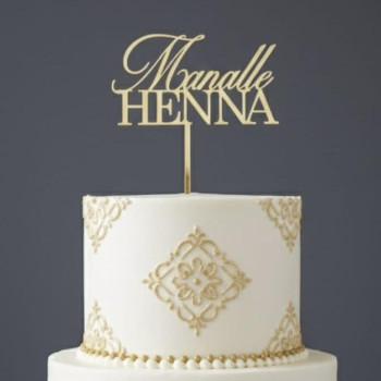 Topper cake modèle 2 écritures