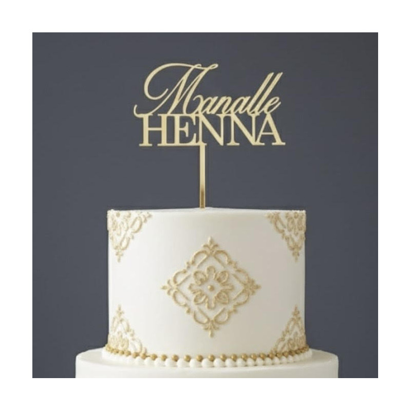 Topper cake modèle 2 écritures