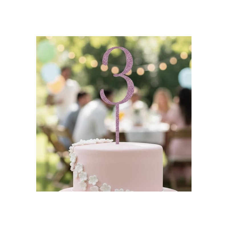 Topper Cake chiffre Pailleté