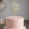 Topper cake modèle Happy birthday + prénom
