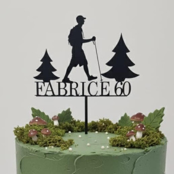 Topper cake modèle Randonnée