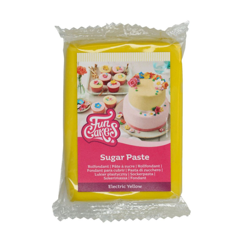 Pâte à sucre FunCakes Jaune Électrique 250g