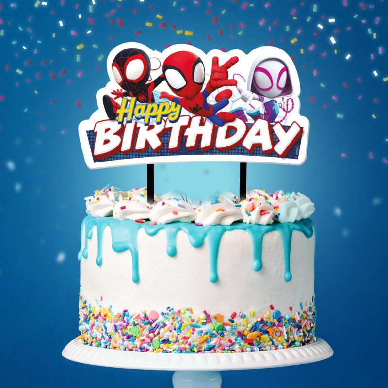 Topper Cake Spidey Happy Birthday Topper Cake Spidey Happy Birthday