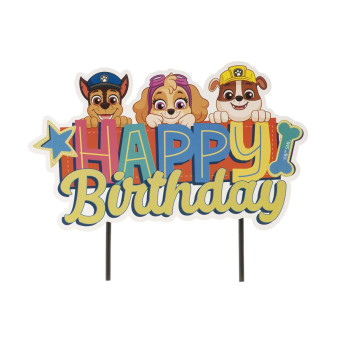 Topper Cake Pat Patrouille Happy Birthday