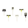 Topper Cupcake Gamer x6 - PartyDeco Topper Cupcake Gamer x6 - PartyDeco