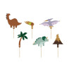 Topper Cupcake Dinosaures x6 - PartyDeco Topper Cupcake Dinosaures x6 - PartyDeco