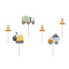 Topper Cupcake Travaux de Construction x6 - PartyDeco Topper Cupcake Travaux de Construction x6 - PartyDeco