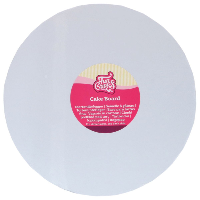Cake Board Rond Blanc Funcakes - Plusieurs Tailles