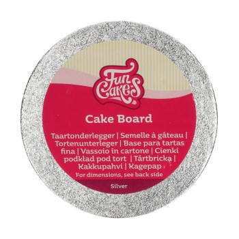 Cake Board Rond Argent Funcakes - Plusieurs Tailles