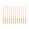 12 bougies Rose/Or 14 cm - PartyDeco 12 bougies Rose/Or 14 cm - PartyDeco