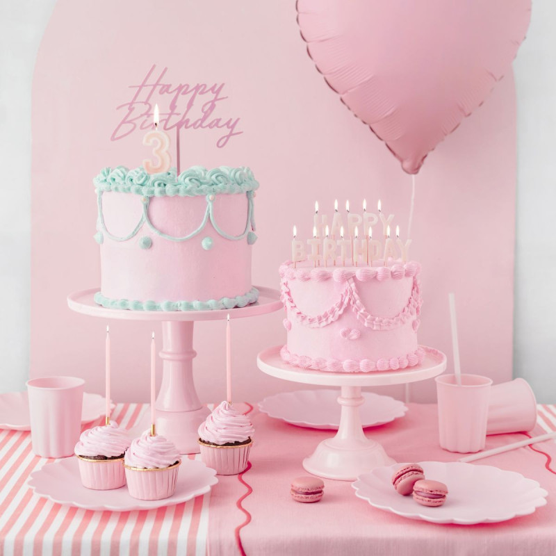 12 bougies Rose/Or 14 cm - PartyDeco 12 bougies Rose/Or 14 cm - PartyDeco