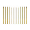 12 bougies Dorées 14 cm - PartyDeco