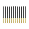 12 bougies Noire/Or 14 cm - PartyDeco 12 bougies Noire/Or 14 cm - PartyDeco