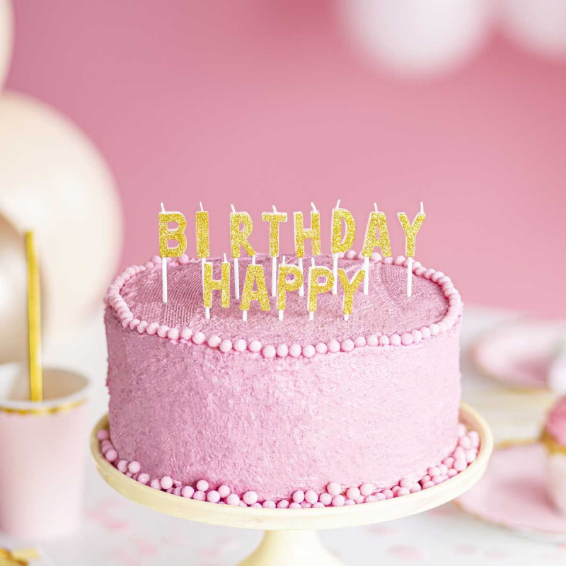 Bougies Happy Birthday - PartyDeco