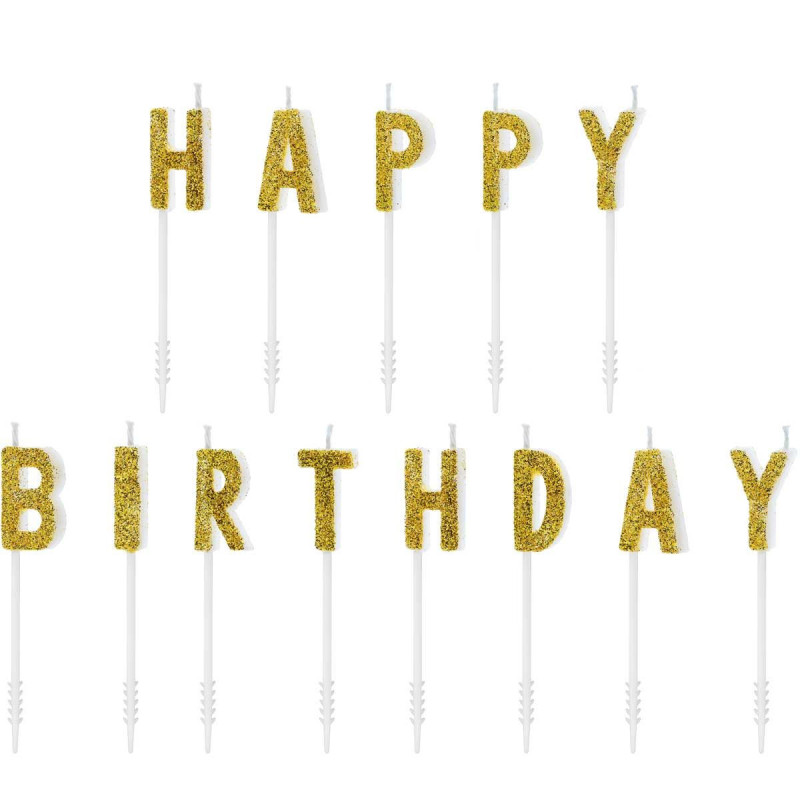 Bougies Happy Birthday - PartyDeco