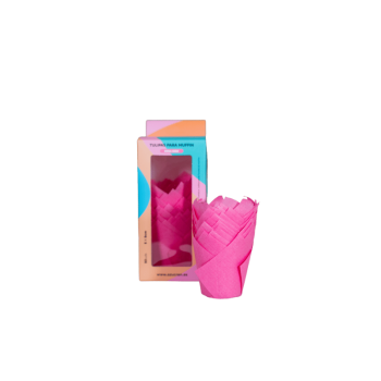 Caissettes à Muffins Tulipe Rose x50