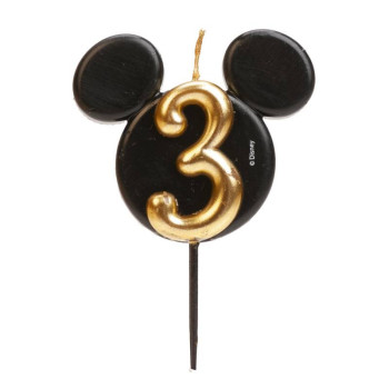 Bougies Mickey Chiffre N°3 - Dekora