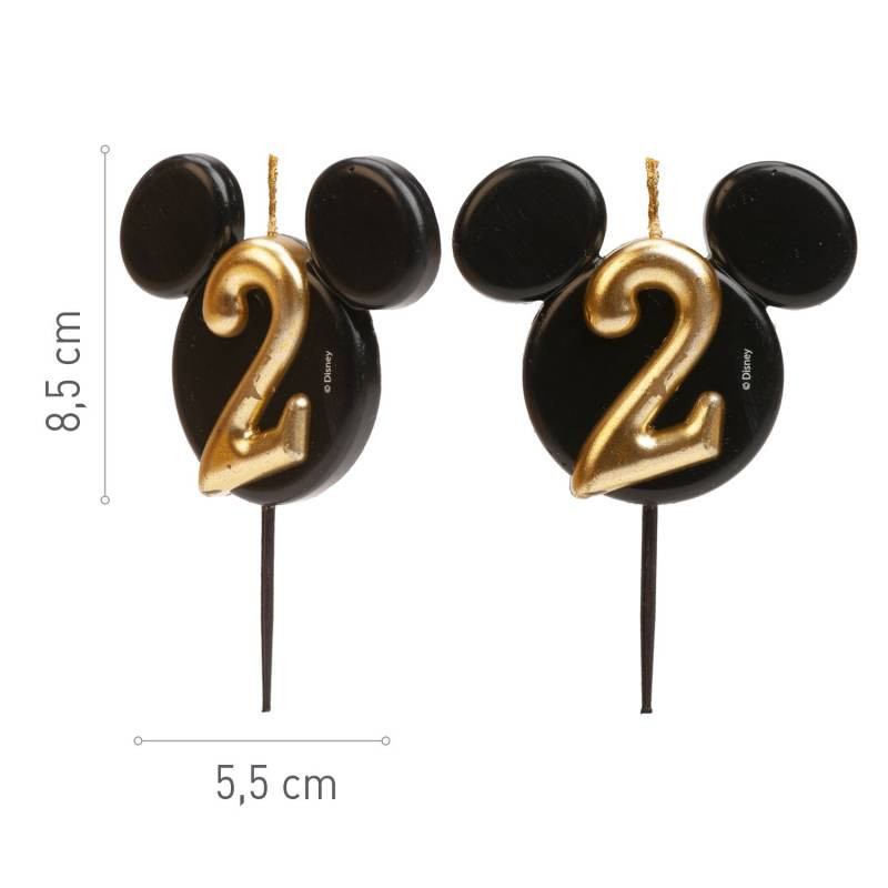 Bougies Mickey Chiffre N°2 - Dekora Bougies Mickey Chiffre N°2 - Dekora