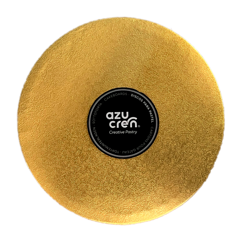 Plateau Épais Rond Or  Ø 20 cm - Azucren